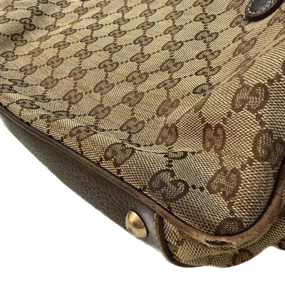 Vintage Gucci Abbey GG Supreme Canvas Tote with Green Red Green Web Stripe - Picture 10 of 16